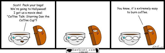 It's not burnt; it's a special bean from Argentina!