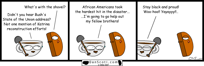 Dan is more confused than Michael Jackson at a family reunion.