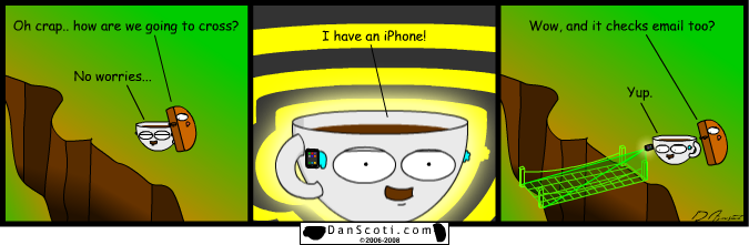 Tony Stark, after being gravely injured and forced to build a devastating weapon, instead created a phone of power to save his life and protect the world as iPhone Man.